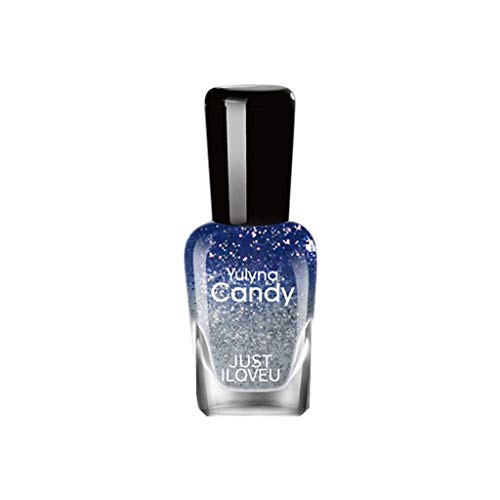 Color Changing Nail Polish Long Lasting Glossy Glitter Gradient Oily Mood Nail Polish for DIY Nail Art Manicure at Home Salon