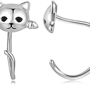 VOROCO Cute Stud Earrings for Women 925 Sterling Silver Animal Series Stud Earrings for Girls Hypoallergenic Ear Studs Jewelry