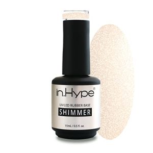 IN.HYPE Golden Sands Rubber Base Gel - Shimmer, Soak Off, UV/LED Curable, 15ml Capacity