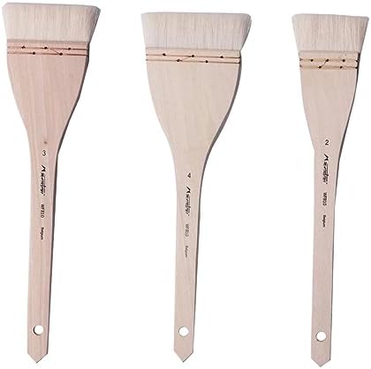 COHEALI 3PCS Window Artist Wall Brush Suite Acrylic Brush Freehand Paintbrush Varnish Brush Horse The Brush Paint Brush Drawing Brush Paint Wooden Paint Brush Cabinets