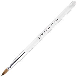 PANA Size 6 Oval Crimped Kolinsky Acrylic Nail Brush for Professional Nail Art