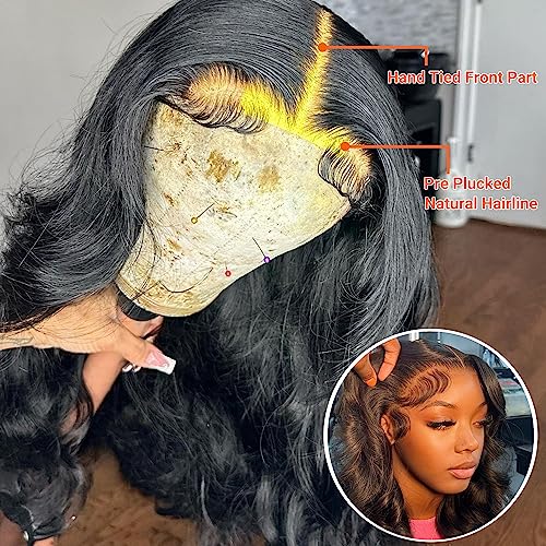 32 Inch 13x4 Body Wave 160 Density Human Hair Lace Front Wig with Baby Hair - Image 4