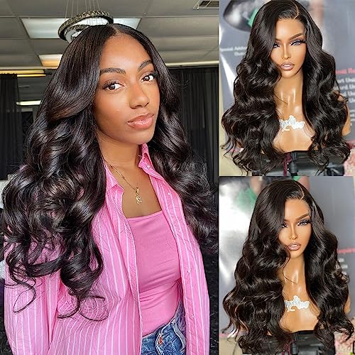 32 Inch 13x4 Body Wave 160 Density Human Hair Lace Front Wig with Baby Hair - Image 3