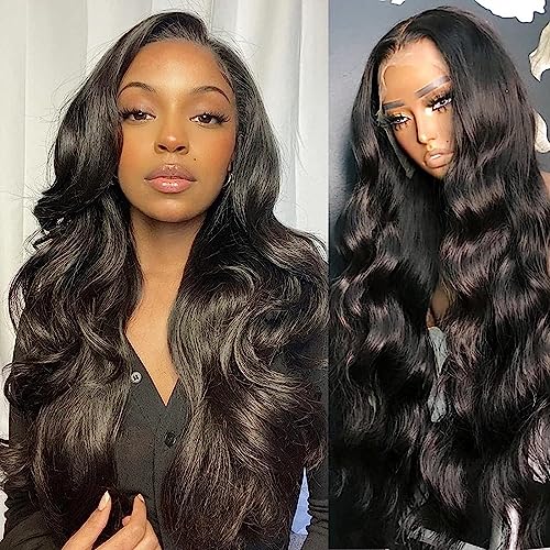 32 Inch 13x4 Body Wave 160 Density Human Hair Lace Front Wig with Baby Hair