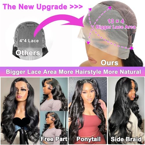 32 Inch Body Wave Lace Front Wig for Women Natural Look Comfortable Fit - Image 3