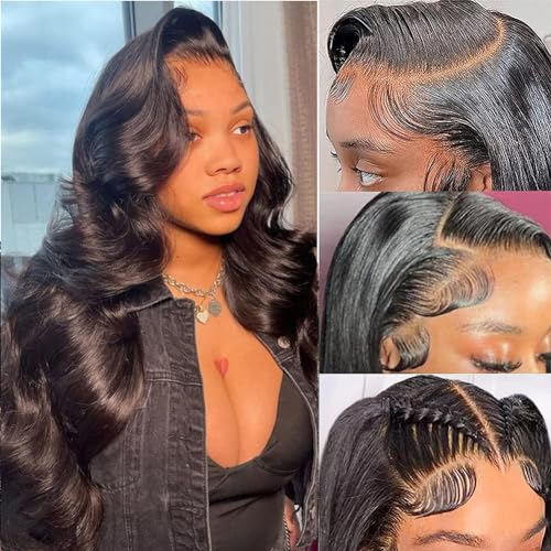 32 Inch Body Wave Lace Front Wigs Human Hair 13x6 HD Lace Frontal Wigs Human Hair 220% Density Human Hair Lace Front Wigs for Women - Image 9