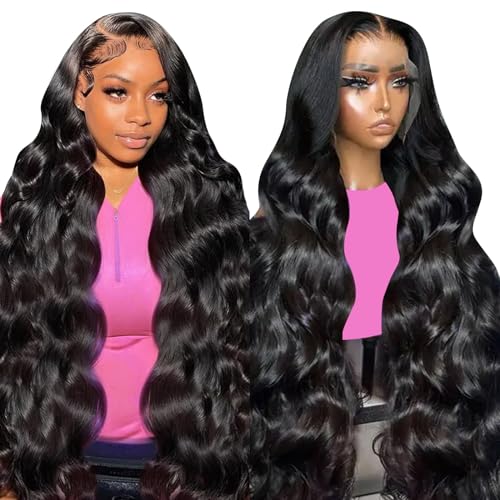 32 Inch Body Wave Lace Front Wigs Human Hair 13x6 HD Lace Frontal Wigs Human Hair 220% Density Human Hair Lace Front Wigs for Women