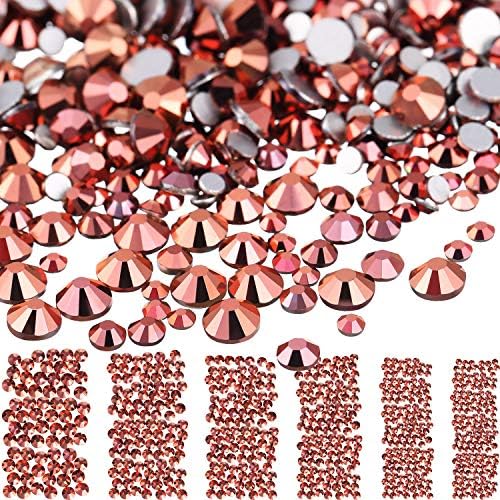 3456 Pcs Mixed Size AB Clear Round Flat Back Rhinestones for Craft & Decor