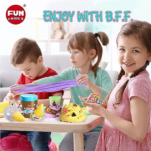 FunKidz 35.16 Fl Oz Butter Slime Pack, Soft Ice Cream Slime Kit for Kids Ages 6-12 - Image 3