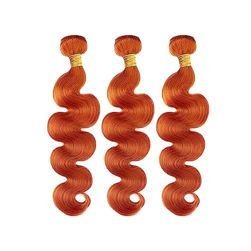 #350 Bundles Human Hair Ginger Body Wave Bundles Ginger Orange Human Hair Bundles 14 16 18 inch Peruvian Remy Orange Body Wave Bundles for Black Women - Image 7
