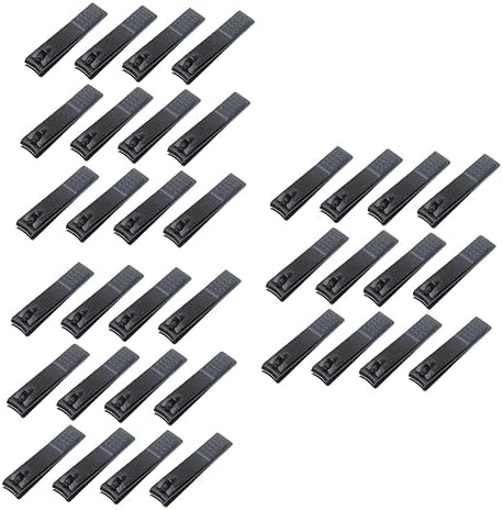 36 Pcs Toenail Manicure Tools Black Suits for Men Black Nail Cutter Manicure Tools Professional Fingernail Clippers Toenail Nippers Mens Suit Stainless Aldult Miss Suite