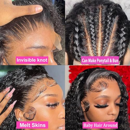 22 Inch Deep Wave Human Hair 360 Lace Front Wig for Black Women with Baby Hair - Image 3