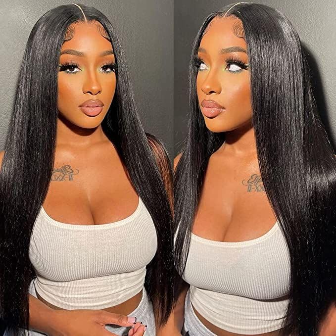 360 Straight Lace Front Wigs Human Hair pre plucked with Baby Hair 180% Density HD Transparent Glueless Wigs Human Hair for Woman Can Make Ponytail and Bun Full Lace Human Hair Wigs 20 Inch… - Image 4