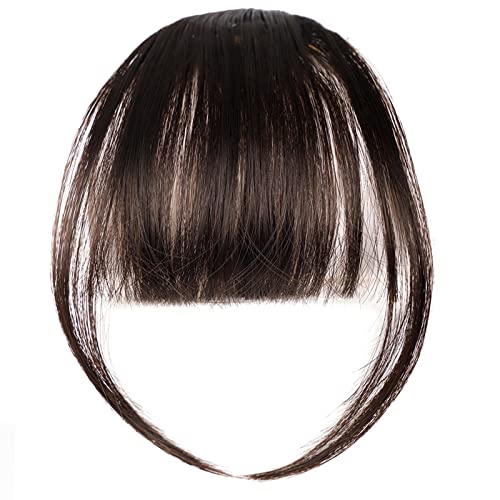 360 Wig with Bangs Clip Bangs Extension French Bangs With Clip In Bangs Wig Women'S Natural Color Washable Dyeable Hair Color Wax (H, One Size)