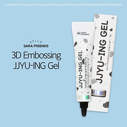 3D Embossing JJYU-ING Gel for Nail Art, Glitter Silver 10g(0.35oz) 3D Nail Polish Gel alternatives Embossed Character Nail Art Design Color Drawing DIY at Home Made in Korea - Image 8