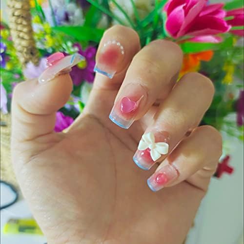 3D Heart Nail Art Charms 300 Pcs Mix 4/6/8 MM UV Light Color Change Resin Peach Heart Rhinestone Gems Crystal Jewelry Acrylic Nail Supplies for Women Craft DIY Nail Decoration Accessories - Image 6