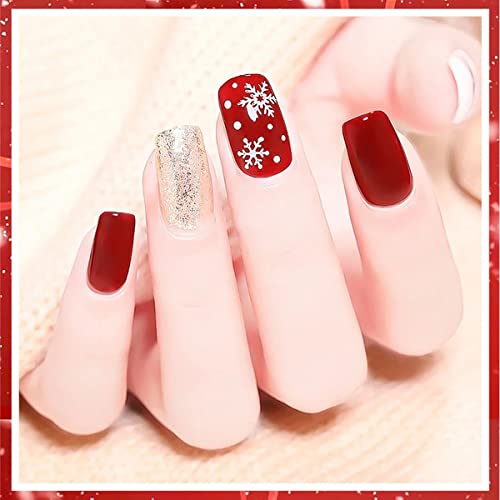 Christmas Snowflake Nail Glitter Sequins 6 Grids Holographic Designs for Festive Nail Art - Image 5