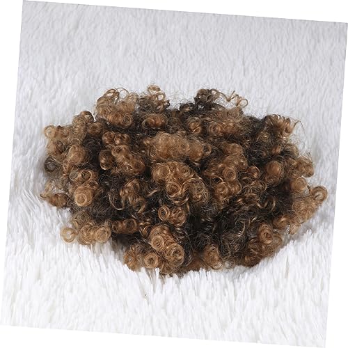 3pcs Fluffy Hair Buds Afro Hair Wigs Synthetic Afro Wigs Short Kinky Curly Human Hair Wig African Short Wigs Ponytail Wigs Afro Curly Fake Hair Bun Headband Wigs American Hairball - Image 4