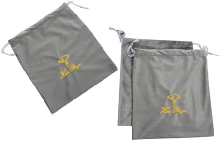 Classic Fabric 3 Piece Travel Hair Dryer Storage Duffle Bag Set for Blow Dryers