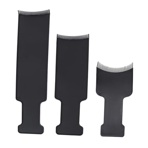3 Piece Hair Sectioning Flat Comb Board with Highlighting Brush Barber Dye Tool Set