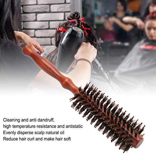 3pcs Round Hair Brush,Wooden Handle High Temperature Resistant Round Curling Styling Hair Brush,Lightweight Round Hair Brush for Precise Styling and Manageable Hair - Image 4