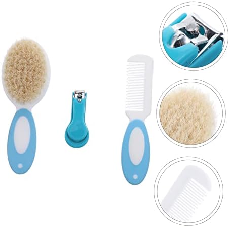 3pcs Wool Brush Home Baby Bath Brush Home Baby Shower Brush Baby Hair Brush Cleaning Shower Cleaning Scrubbers Shower Baby Natural Bristle Comb Wooden Newborn - Image 6