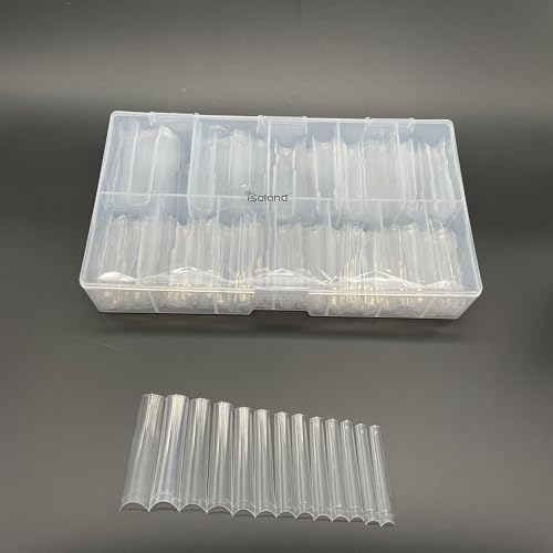 504 Pc 3XL XXXL Extra Long Clear Nail Tips Set Acrylic Nails 12 Sizes Durable - Image 2