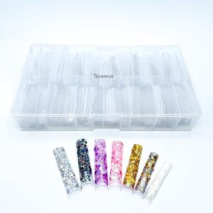 504 Pc 3XL XXXL Extra Long Clear Nail Tips Set Acrylic Nails 12 Sizes Durable