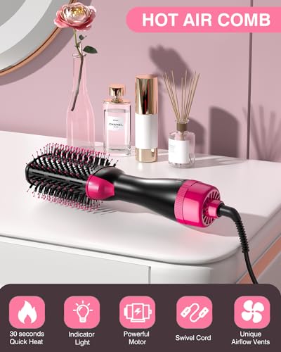 4-in-1 Hair Dryer Brush Styler Volumizer with Negative Ion Technology, Oval, New - Image 7
