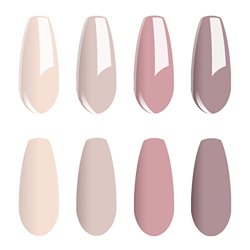 4 Nude Pastel Gel Polish Set 8ml Long-Lasting Nail Color for Beautiful Manicures - Image 4