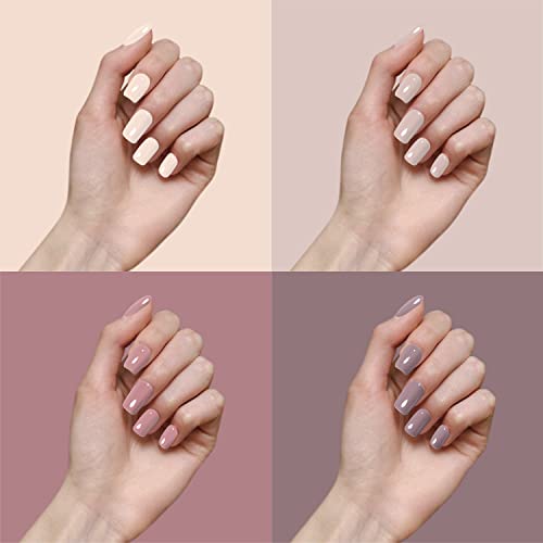 4 Nude Pastel Gel Polish Set 8ml Long-Lasting Nail Color for Beautiful Manicures - Image 3