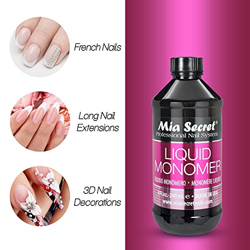 4 oz Mia Secret Liquid EMA Monomer - Professional Nail Liquid for Acrylic Powder - Image 3