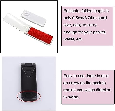4 Pack Reusable Mini Folding Lint Brushes for Portable Pet Hair and Dust Removal - Image 4