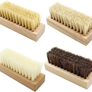 4 Pc Set Soft Bristle Wooden Shoe Cleaning Brush for Sneakers Leather Boots