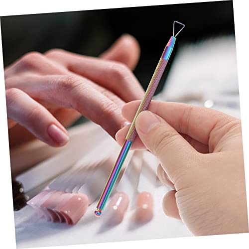 4 Pcs Nail Art Scraper Gel Nail Remover Polish Remover Tool Cuticle Remover Scraper Pusher Manicure Tool Stainless Steel Nail Pusher Pooper Scooper Metal Push Hands Nail Polish - Image 8