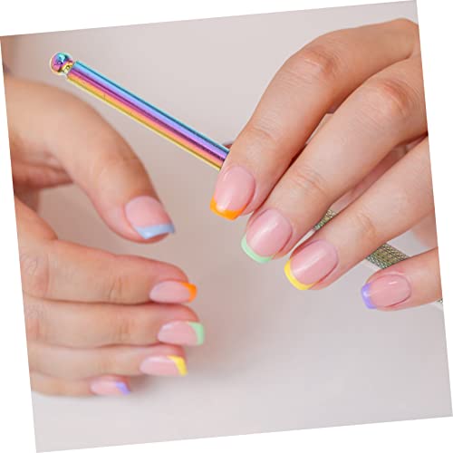 4 Pcs Nail Art Scraper Gel Nail Remover Polish Remover Tool Cuticle Remover Scraper Pusher Manicure Tool Stainless Steel Nail Pusher Pooper Scooper Metal Push Hands Nail Polish - Image 6