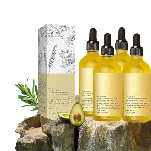 4 pcs Rosemary Essence Organic Hair Growth Oil