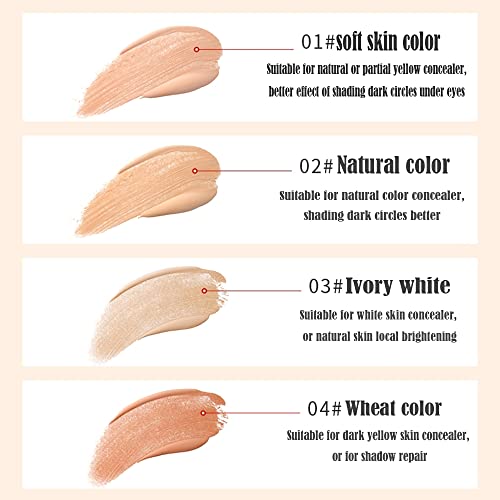 AKARY 2-in-1 Dual-Sided Concealer Pencil with Brush, Wheat Color, for Face and Eyes - Image 7