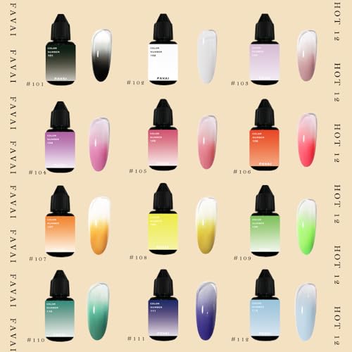 Airbrush Gel Nail Polish 12 Colors Spring Summer Collection for Nail Art Design Stickers French Manicures Nail Stencils Paint 10ml/0.33 Fl oz Long Lasting Without Dilution Soak Off Nails Gel Set - Image 2