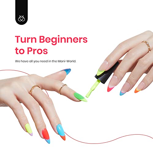 Beetles Gel Nail Polish Kit with 240Pcs Nail Extension Kit and 2 In 1 Nail Glue Base Gel, 6 Colors Spring Summer Gel Nail Polish Soak Off Nail Lamp Cured Nail Manicure Nail Art Design Gifts for Women - Image 6