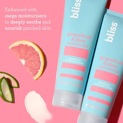 Bliss Body Butter - Grapefruit and Aloe - Maximum Moisture Cream - 6.7 Fl Oz - Body Lotion for Dry Skin - Long-Lasting Moisturizer for Women & Men - Vegan and Cruelty-Free - Image 2