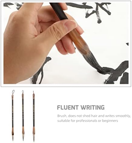 COHEALI 3 Piece Set Horse Hair Wooden Calligraphy Brushes for Beginner Painting - Image 8