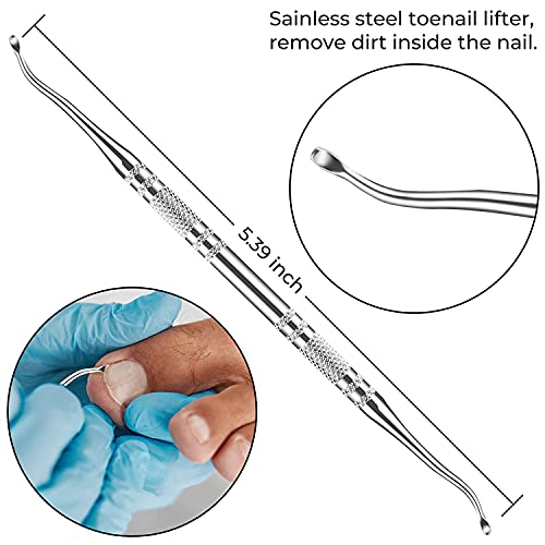 JTIEO 12 Piece Heavy Duty Blue Toenail Clipper Set for Thick Nails - Image 6