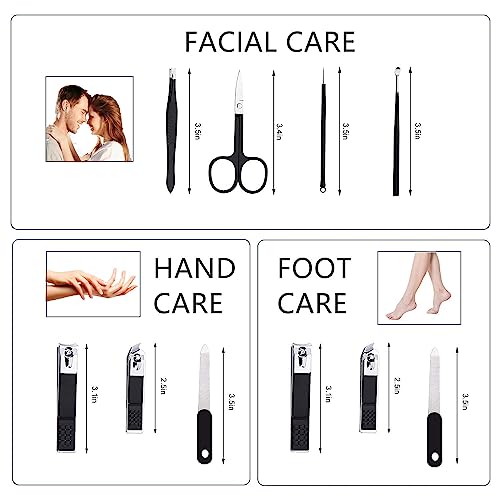 Durable Men's Nail Clipper Set with Travel Case for Personal Grooming Manicure Tool Kit - Image 3