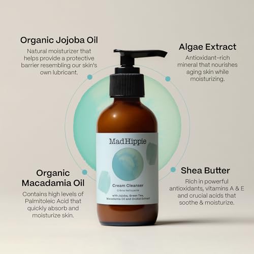 Mad Hippie Cream Cleanser - Hydrating Facial Cleanser with Jojoba Oil, Green Tea, Orchid Extract, and Hyaluronic Acid, Gentle Face Cleanser for Women/Men with Dry, Sensitive Skin, 4 Fl Oz - Image 4