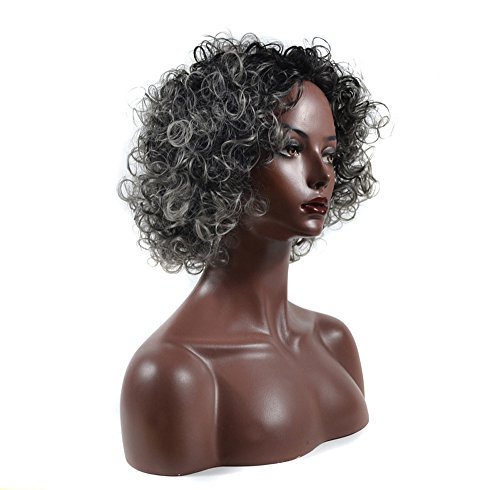 Women's Grey Spiral Curl Synthetic Lace Wig One Size Fits All - Image 4