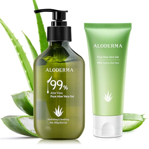 All Purpose Pure Aloe Vera Gels Set - 3 Pieces - 300g Aloe Vera Gel and 114g Aloe Vera Gel x 2pcs
