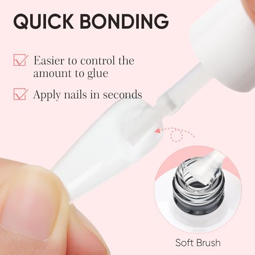 15ml Brush-On Gel Nail Glue for Acrylic False Tips LED Lamp Curing - Image 4