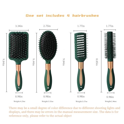 5-Piece Hair Brush Set for Curling, Styling, Comb, Flat, and Airbag Use - Image 7