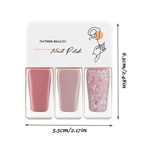 Gel Polish Set Nail Polish No Bake Jelly Gel Polish Nail Art Manicure Salon Home Chip-Resistant Long-lasting Quick Dry Neutral Nude Shinny Nail Gel Polish Nail Glitter My Past Orders - Image 3